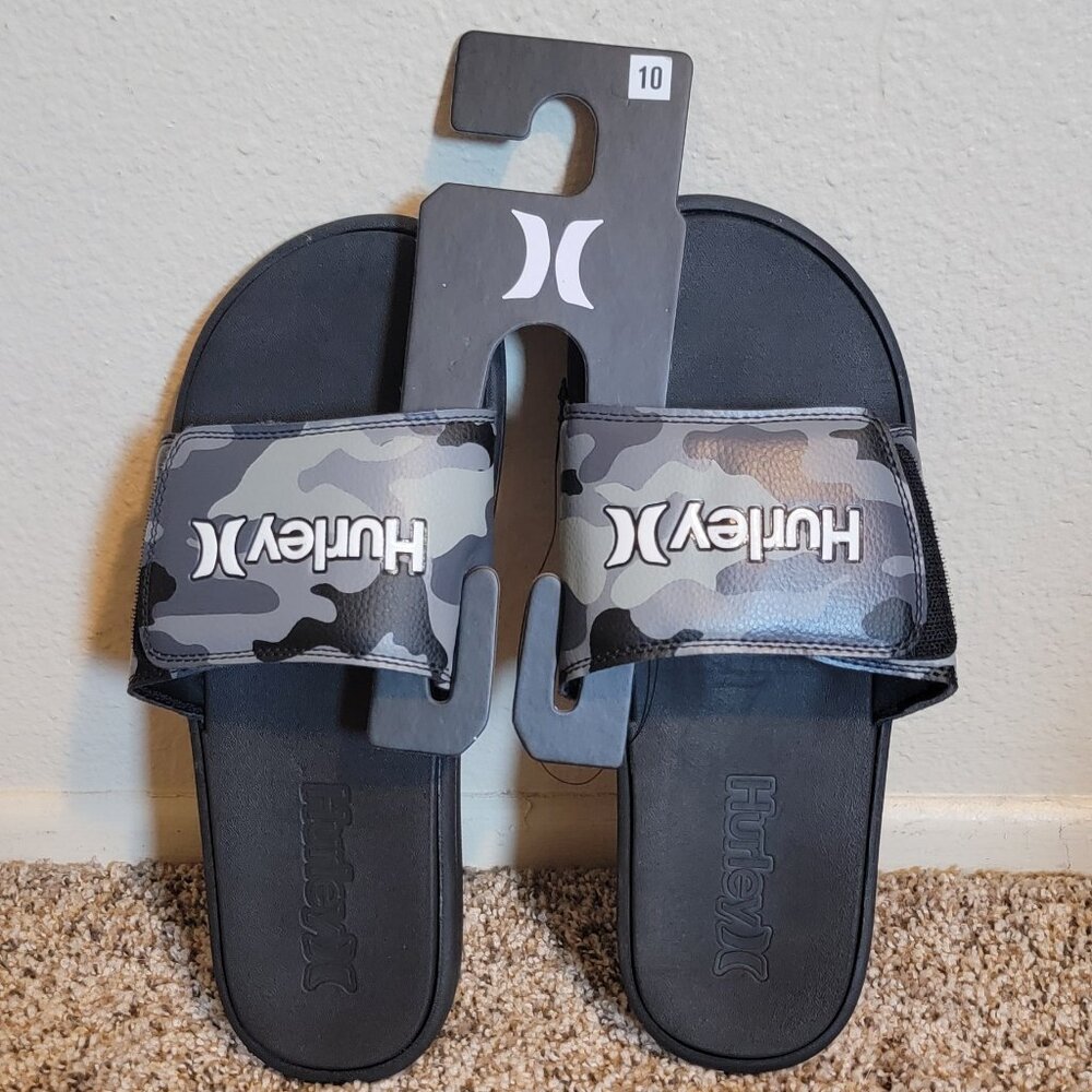 Men's Hurley Slides Camo Camouflage Size 10